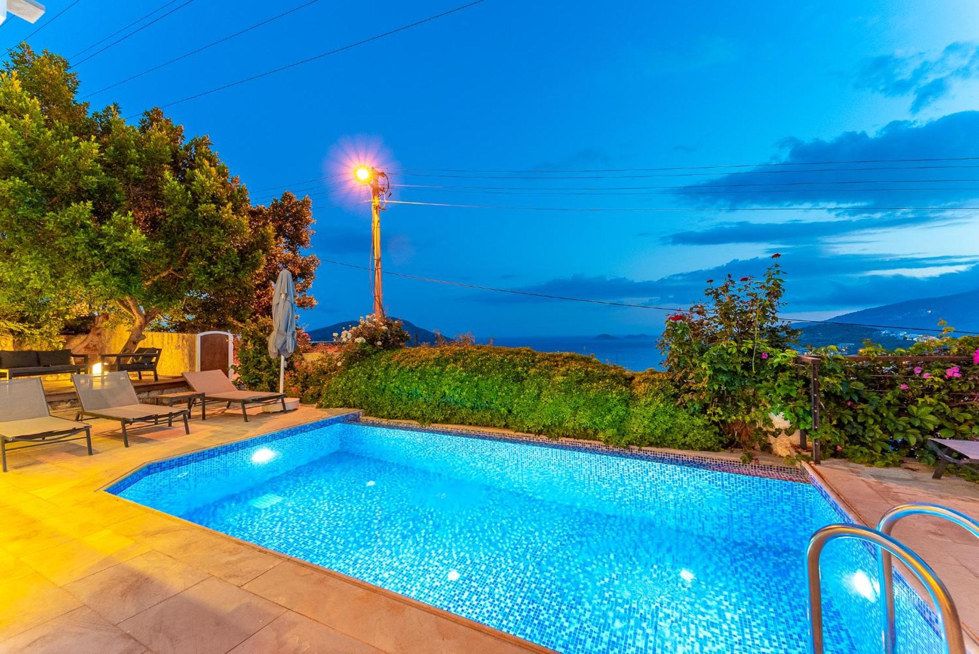 Luxus Villa Skyla Mit 5 Schlafzimmern & Meer-Blick Kaş Exterior photo